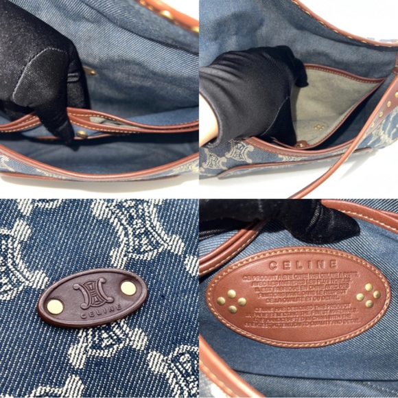 CELINE Macadam Denim Handbag - Picture 6 of 8